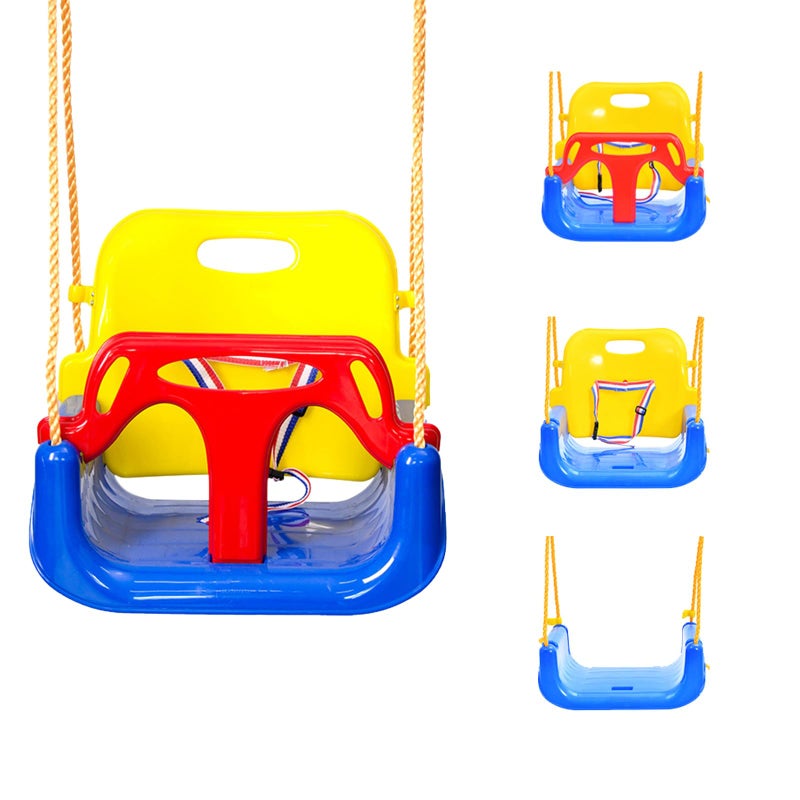 IFOYO 3-in-1 Convertible Kids Swing Seat with Detachable High-Back Support, Secure Indoor Outdoor Playground Swing for Kids - Image 1