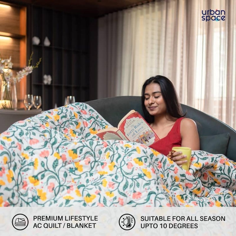 Urban Space Blanket for Double Bed, 120 GSM Microfiber 3 Layered Quilted Dohar, Soft Lightweight Reversible Printed AC Blanket Double Bed for All Season (Kashmir, 220 x 240 cm, Double Size) - Image 3