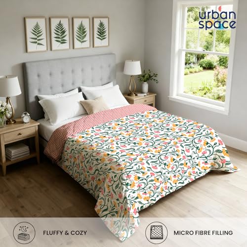 Urban Space Blanket for Double Bed, 120 GSM Microfiber 3 Layered Quilted Dohar, Soft Lightweight Reversible Printed AC Blanket Double Bed for All Season (Kashmir, 220 x 240 cm, Double Size) - Image 2