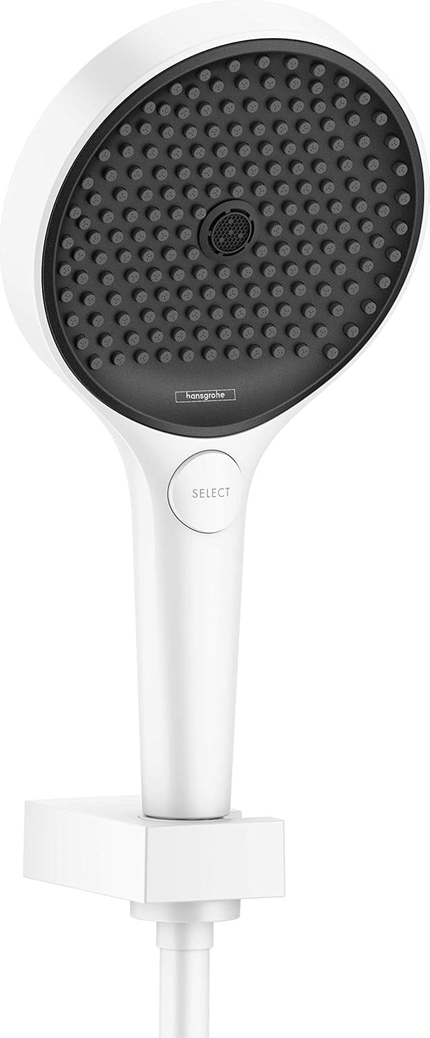 Hansgrohe Hansgrohe 26851700 bar 90 cm and soap Dish Rainfinity Hand Set 130 3 Sprays with Shower Hose 160 m mit Brauseschlauch 160m Matt White - Image 1