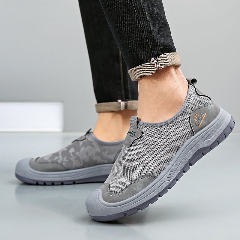 Men's Casual Slip-on Sneakers Breathable Mesh Lightweight - Image 1