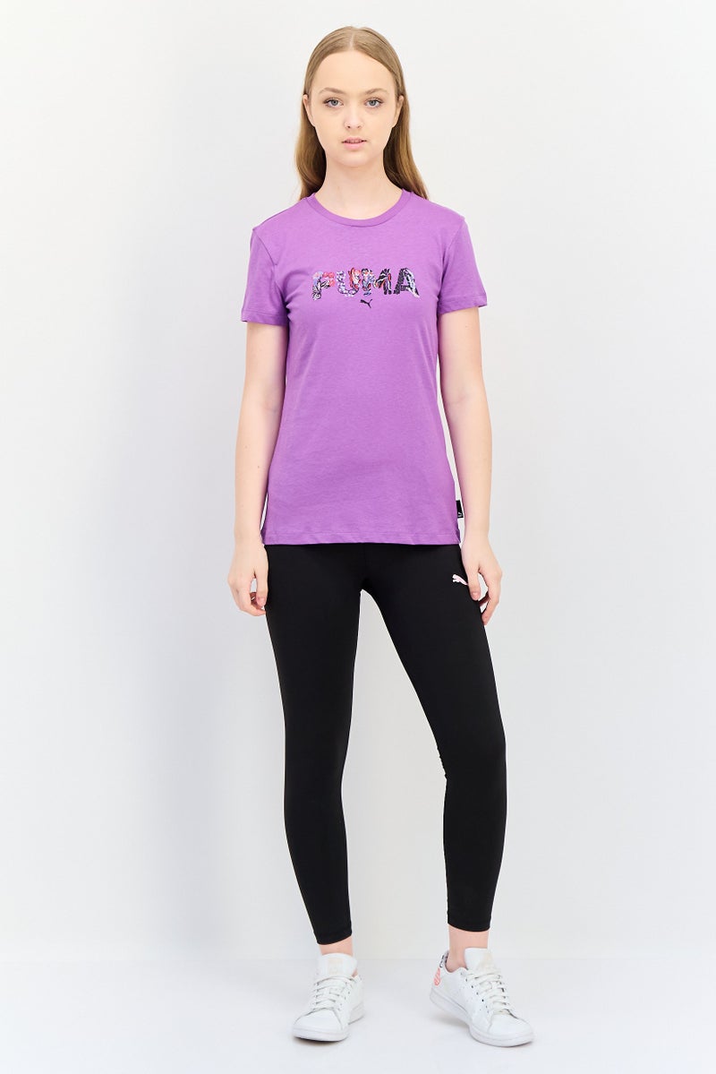 PUMA Women Sportswear Fit Short Sleeves Outdoor T-Shirt, Purple - Image 4