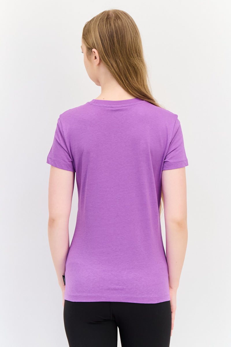 PUMA Women Sportswear Fit Short Sleeves Outdoor T-Shirt, Purple - Image 3
