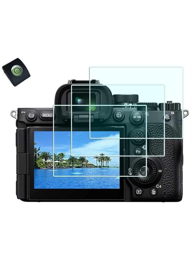 HUIPUXIANG Screen Protector for Sony Alpha 7R V 7RV A7R V A7RV A7R5 Camera (for Accessories) with Hot Shoe Cover,HUIPUXIANG 0.3mm High Definition 9H Hardness Optical LCD Premium Glass Protective Cover [3+1 Pack]  - Image 1