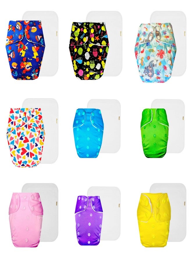 حفاضات قماشية فاخرة من دمبلدو مع حشوة قطنية (عبوة من 9) | ملائمة تمامًا | قابلة لإعادة الاستخدام والغسل | سريعة الجفاف | ضرورية للاستخدام اليومي | من 3 أشهر إلى 3 سنوات | للجنسين - Image 1