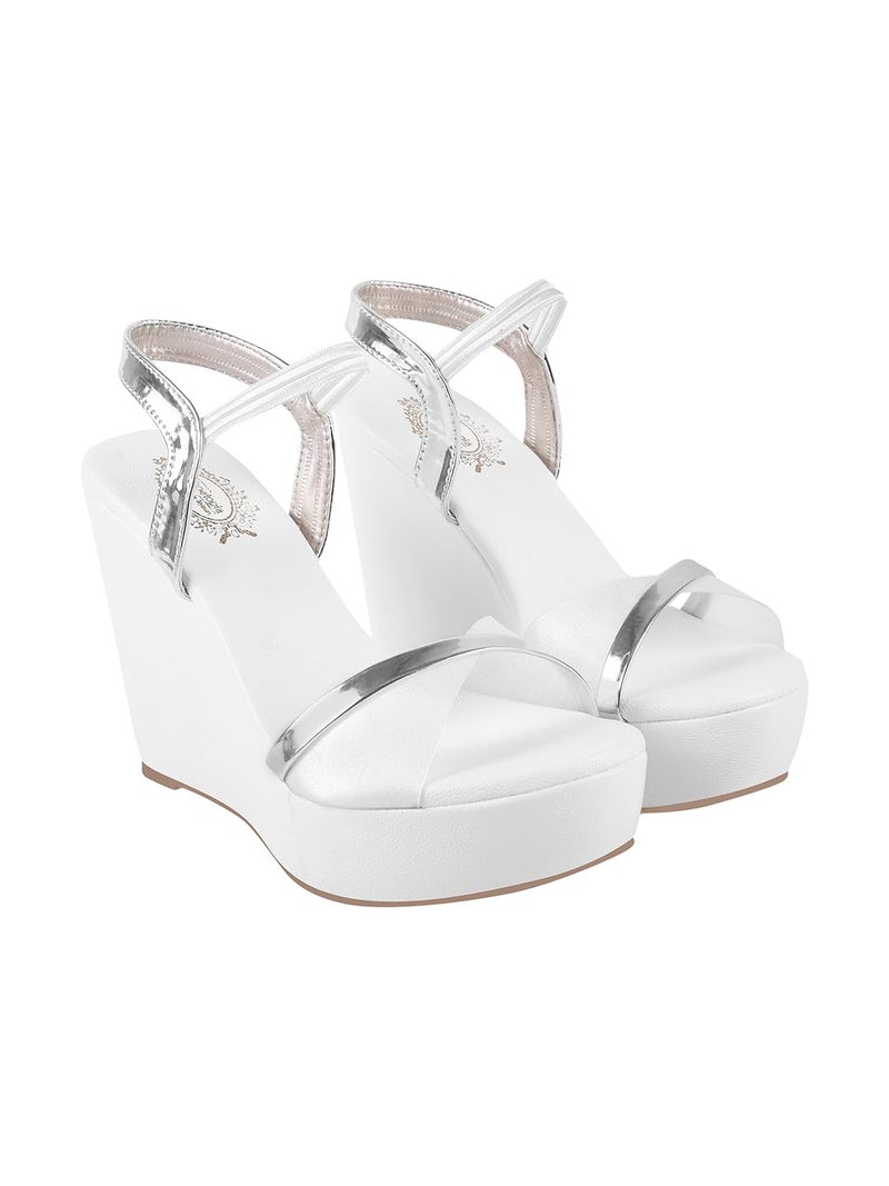 Shoetopia Classy White Wedges For Women & Girls /EU36 - Image 1