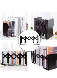 Excefore Adjustable Sturdy Bookends, Heavy Duty Metal Book Ends, Nonslip Book Stander for Office, School, Stationery Gift, Extends up to 19 inches (Black)  - Image 3