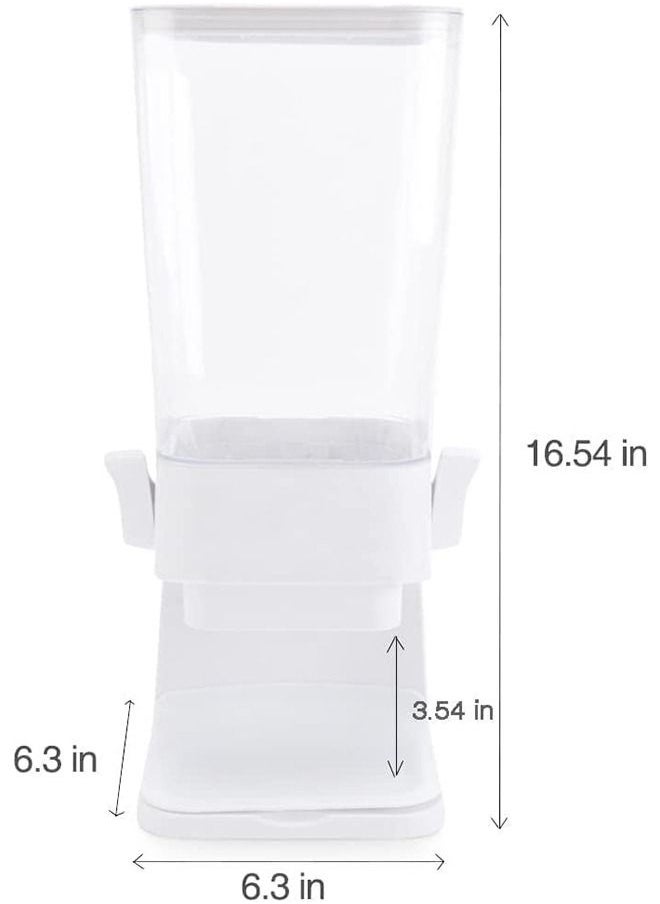 Arabest - Cereal Dispenser Countertop, Large Capacity Rice Dispenser Cereal Container Storage, Not Easy to Crush Food, Dry Food Dispenser for Rice, Candy & Snack (5500ml) (White) - Image 1