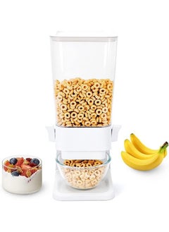 Arabest Cereal Dispenser Countertop, Large Capacity Rice Dispenser Cereal Container Storage, Not Easy to Crush Food, Dry Food Dispenser for Rice, Candy & Snack (5500ml) (White)  - Image 2