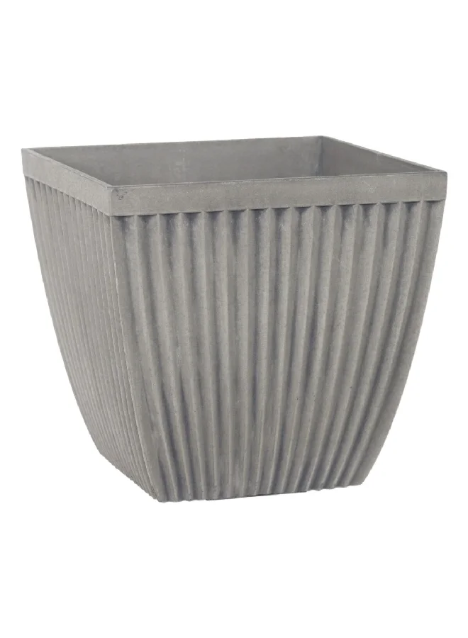 serene Bellan Durable Crack Resistant Fiberglass Magnet Planter Grey 35.5 x 34 x 34 cm SL2275B