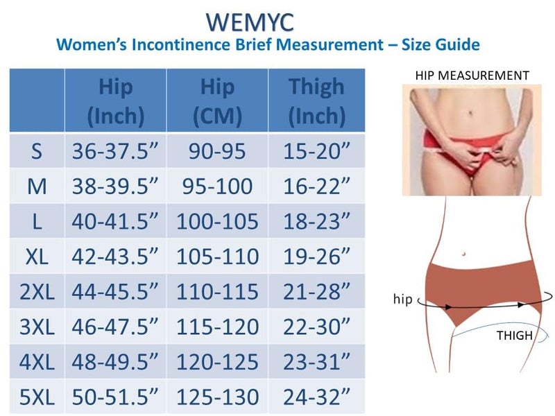 Wemyc Incontinence Underwear For Women I Washable & Reusable I For Medium Leaks I Adult Diaper I Bedwetting Panty (5XL) - Image 3