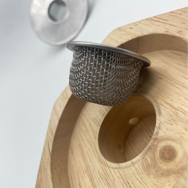 Stainless Steel Double-Layer Smoke Mesh Filter Cap Rum Cocktail Smoke Filter With Mesh Edging Filter Cap - Image 4