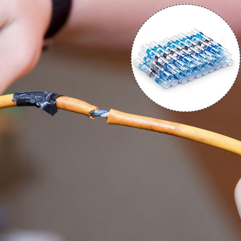 150pcs 16-14 Awg Heat Shrink Electrical Butt Terminals Insulated Welding Sleeves Waterproof Wire Connectors Kit for Low Voltage Cable Splicing - Image 5