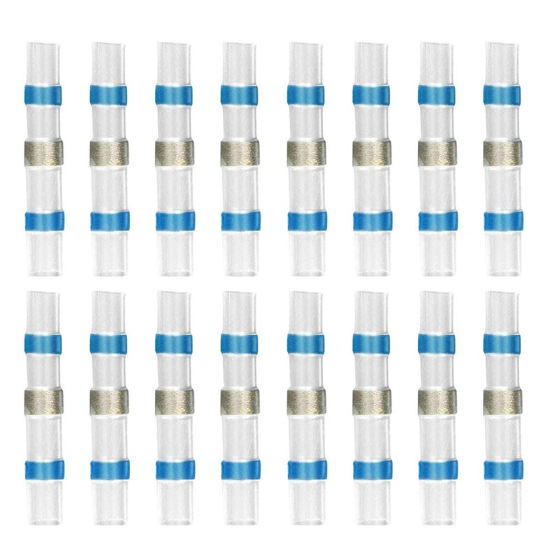 150pcs 16-14 Awg Heat Shrink Electrical Butt Terminals Insulated Welding Sleeves Waterproof Wire Connectors Kit for Low Voltage Cable Splicing - Image 1