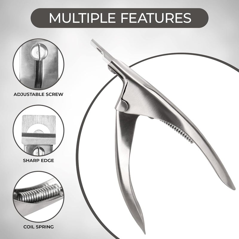 ZUGAD Nail Tip Clipper Edge Cutter Adjustable Stainless Steel False Artificial Acrylic Fake Trimmer Manicure Pedicure Sharp Rustproof Blade Clip Tool For Salon Home ArtBeauty Design DIY 1Pc Multi - Image 2