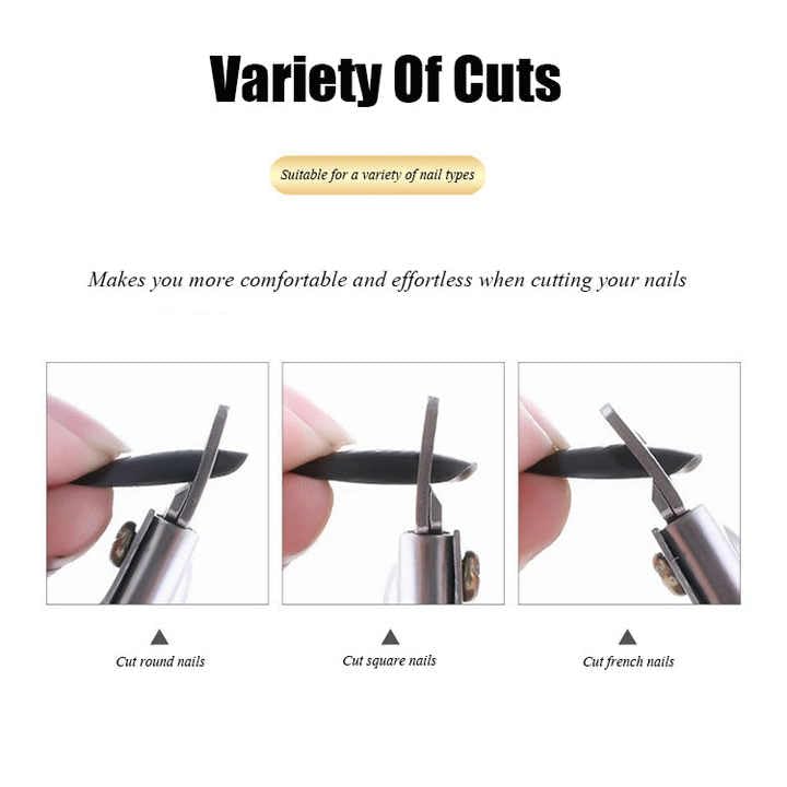 ZUGAD Nail Tip Clipper Edge Cutter Adjustable Stainless Steel False Artificial Acrylic Fake Trimmer Manicure Pedicure Sharp Rustproof Blade Clip Tool For Salon Home ArtBeauty Design DIY 1Pc Multi - Image 5