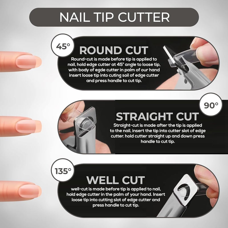 ZUGAD Nail Tip Clipper Edge Cutter Adjustable Stainless Steel False Artificial Acrylic Fake Trimmer Manicure Pedicure Sharp Rustproof Blade Clip Tool For Salon Home ArtBeauty Design DIY 1Pc Multi - Image 3