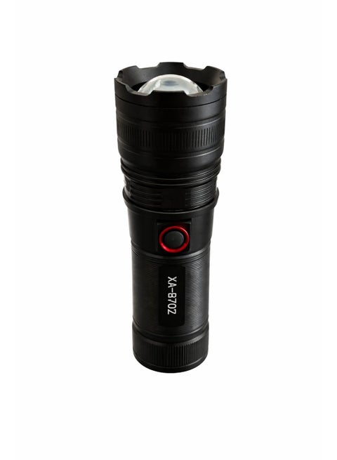 XA-B 702 Super Bright Rechargeable LED Flashlight, Zoomable and IPX5 Waterproof