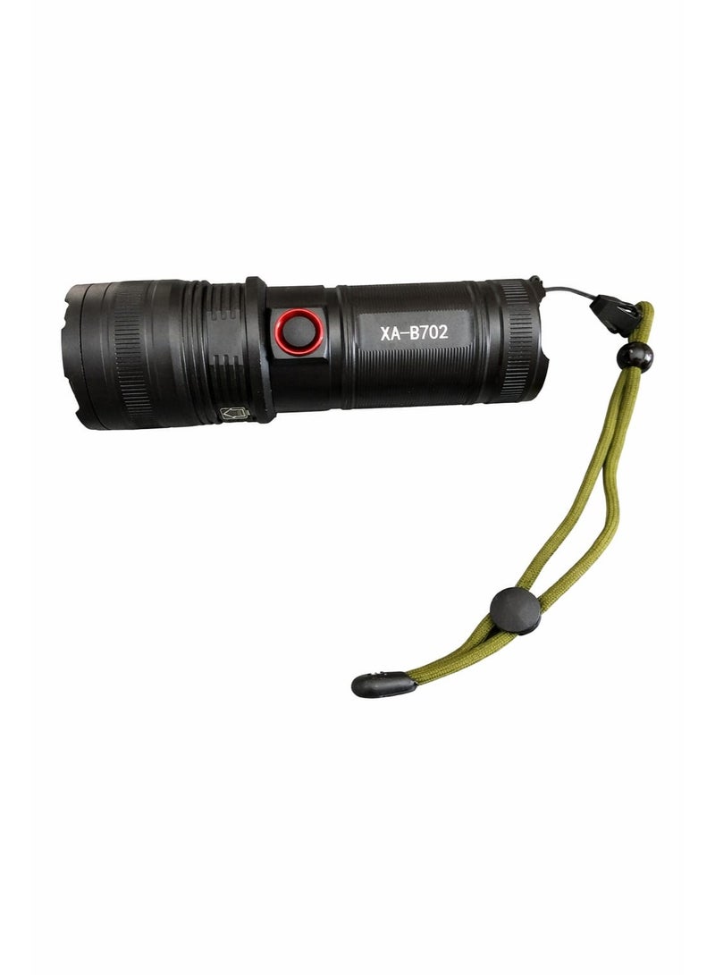 كشاف يدوي LED فائق السطوع قابل لاعادة الشحن  XA-B 702  ، قابل للتكبير ومقاوم للماء IPX5 - Image 2