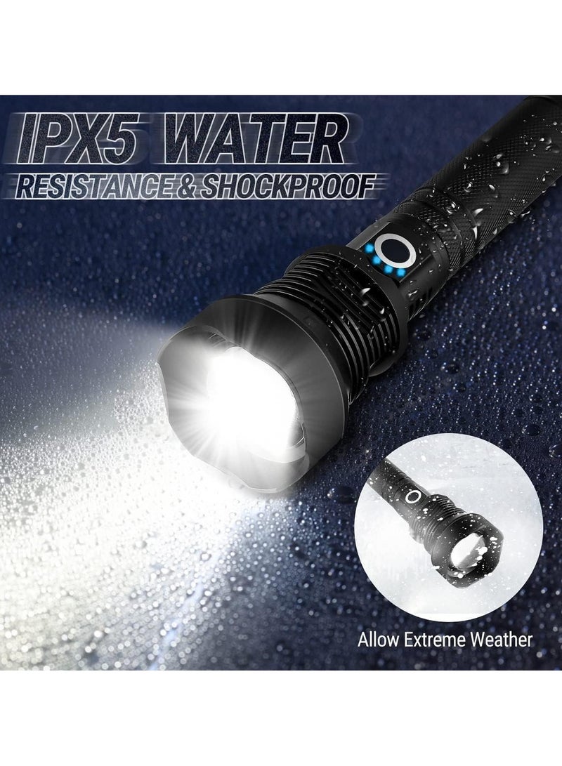 Super Bright Rechargeable LED Flashlight XHP70.2, Parallel Battery, Zoomable and IPX5 Waterproof - Image 2