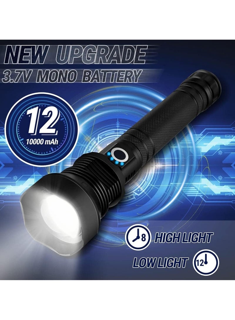 Super Bright Rechargeable LED Flashlight XHP70.2, Parallel Battery, Zoomable and IPX5 Waterproof - Image 3