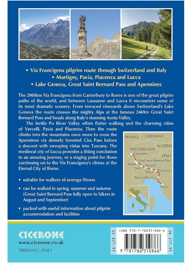 Cicerone Press Walking the Via Francigena Pilgrim Route - Part 2: Lausanne and the Great St Bernard Pass to Lucca  - Image 2