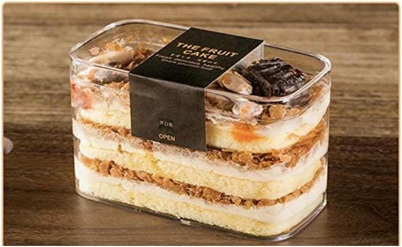 FUFU 12pcs Disposable Plastic Transparent Dessert Container Fruit Ice Cream Holder Cookie Boxes Mille Crepe Cake Packaging Box - Image 3