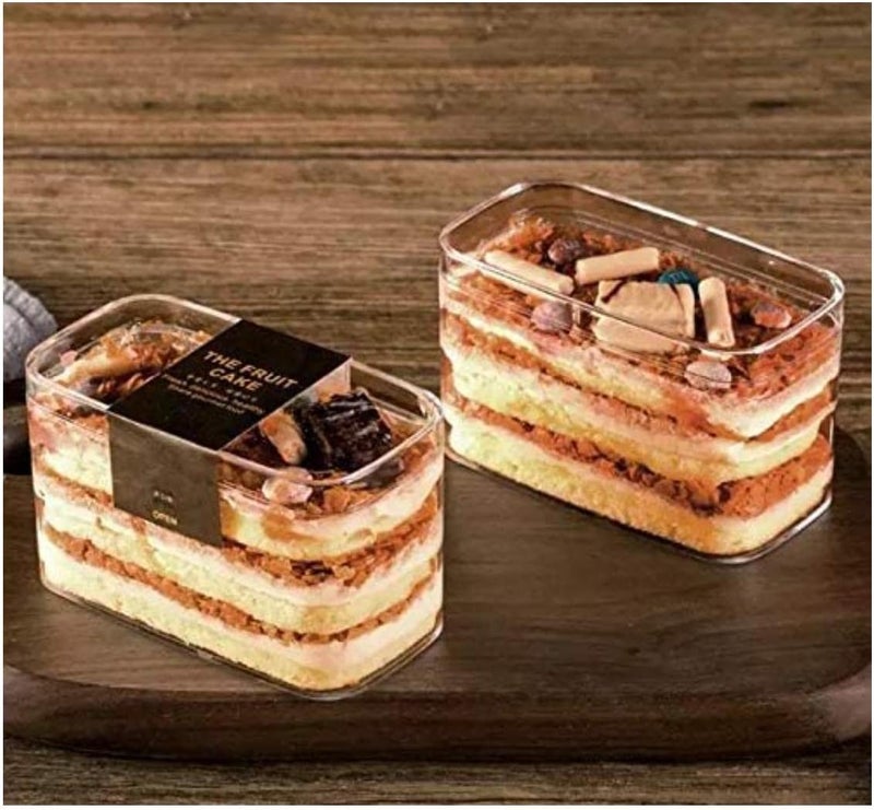 FUFU 12pcs Disposable Plastic Transparent Dessert Container Fruit Ice Cream Holder Cookie Boxes Mille Crepe Cake Packaging Box - Image 4