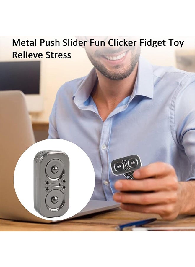 EDC Toys Fidget Slider Fidget Toy Adult Stress Relief Metal Push Pull Rotation ADHD Recreational Fidget Toys, Birthday Desk Toy Creative Gifts for Father Husband Boyfriend - Image 5
