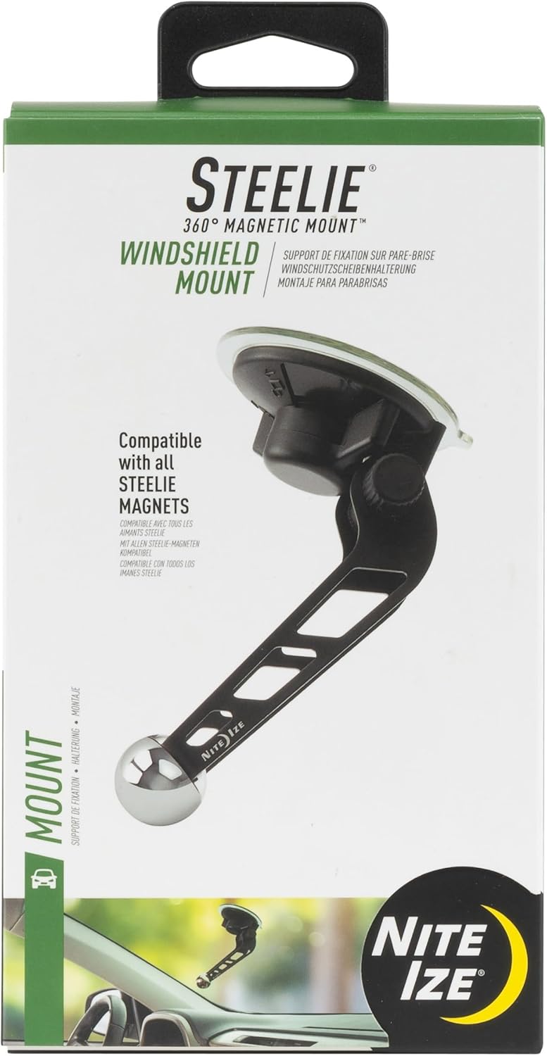 Nite Ize Steelie Windshield Mount - 360° Magnetic Phone Holder for Car - Image 1