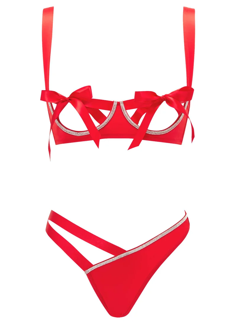 Ann Summers Ann Summers Unwrap Me Luxe Crotchless Set
