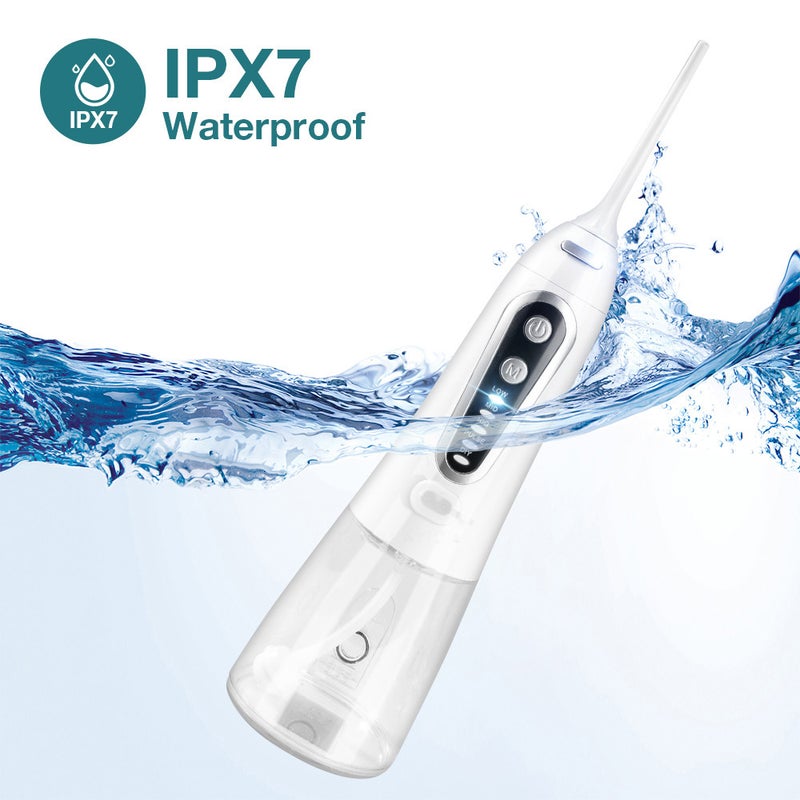 Portable Water Flosser with 8oz Tank 5 Cleaning Modes IPX7 Waterproof Cordless Rechargeable Oral Irrigator Electric Teeth Cleaner with 6 Jet Tips Dental Oral Caring for Home Business Travel - Image 2