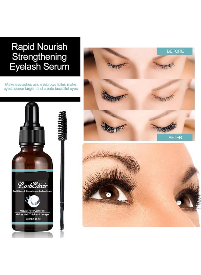 Generic - Gfouk Lash Elixir Rapid Growth Strengthening Eyelash Serum, 30ml Organic Castor Oil Eyelash Serum, Rapid Growth Strengthening Eyelash Serum (2PCS) - Image 1