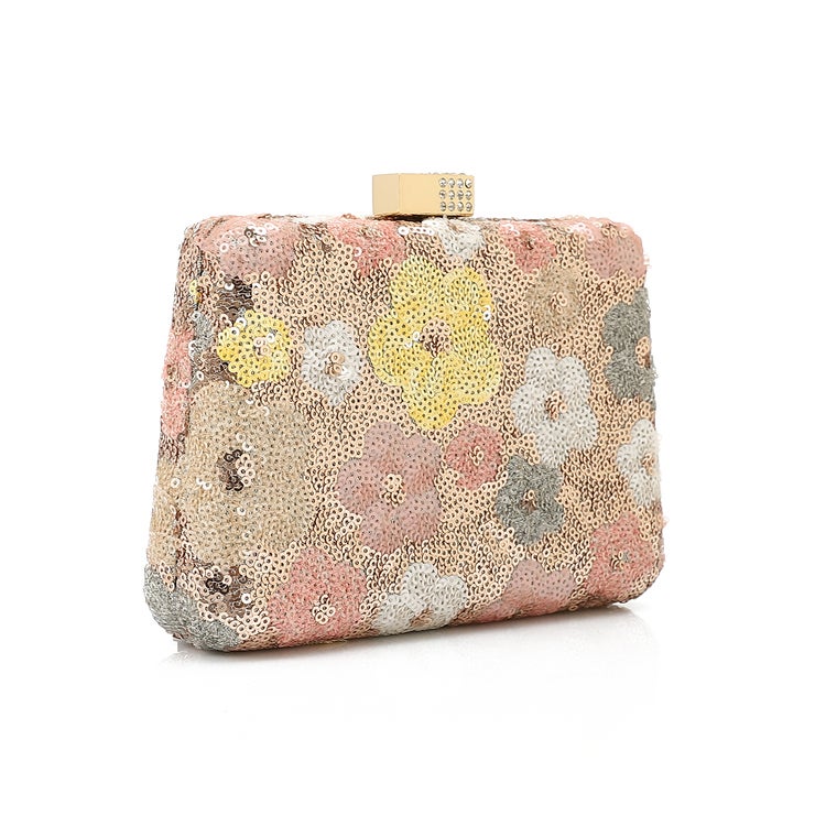 Mr.joe Mr Joe Pink Floral Sequin Evening Clutch Bag -4158 - Image 2