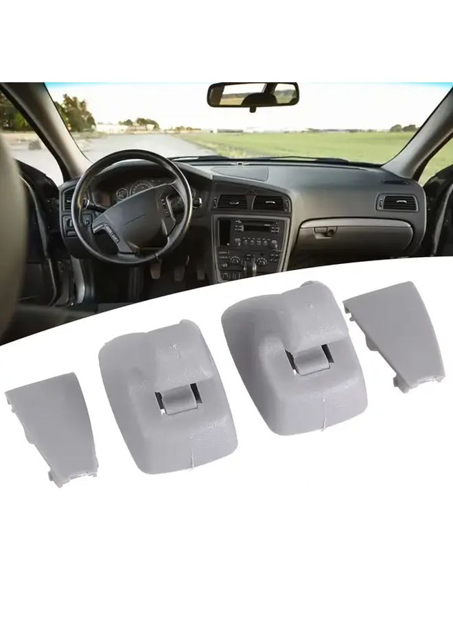 2pcs Car Sun Visor Clips Heavy Duty ABS Black Gray Retractable Door Lock Mechanism - Image 2