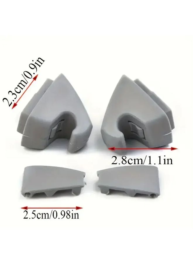 2pcs Car Sun Visor Clips Heavy Duty ABS Black Gray Retractable Door Lock Mechanism - Image 3