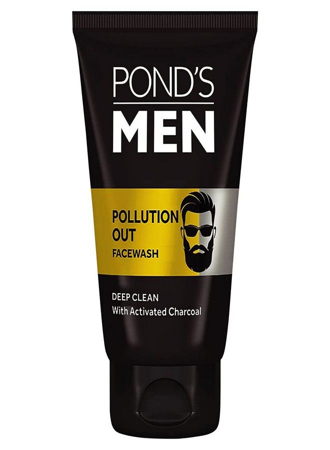 Pond's Pond's Men Pollution Out Activated Charcoal Deep Clean Facewash, 100 g - Image 1