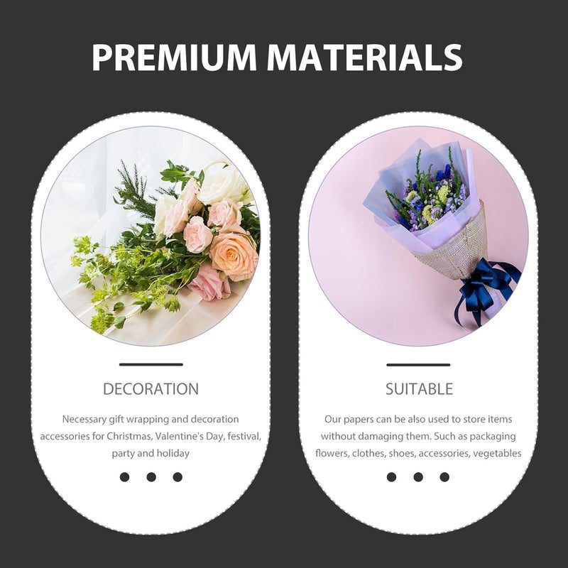 OHPHCALL 20pcs Dark Jelly Flower Wrapping Paper Bouquet Wraps Floral Packaging Supplies for Florists and DIY Floral Arrangement Wrap - Image 5
