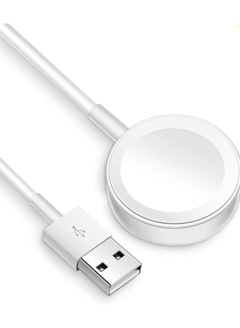 Wireless Charger Compatible for Apple Watch Series 6, 5, 4, 3, 2, 1 – Magnetic Charging Cable – Fast Charging Portable Charger - Image 1