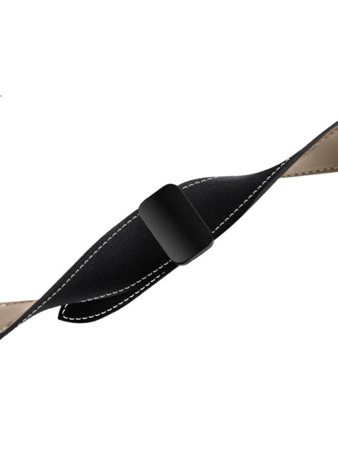 Freeson Genuine Leather Magnetic Watch Band For Honor Watch Gs4, Compatible With Gs Pro/Gs3/Gs3I/Magic2/1/4/4Pro 22Mm Interface, Black - Image 1