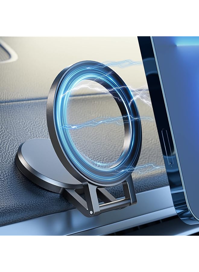 KASTWAVE Car Phone Mount For Magsafe Magnetic Dashboard Phone Holder For Car All Metal Design Fit For Magsafe Iphone 14 13 12 Pro Max Mini Plus Magsafe Case Grey - Image 1