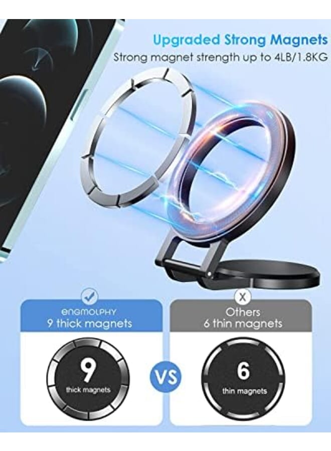 KASTWAVE Car Phone Mount For Magsafe Magnetic Dashboard Phone Holder For Car All Metal Design Fit For Magsafe Iphone 14 13 12 Pro Max Mini Plus Magsafe Case Grey - Image 4