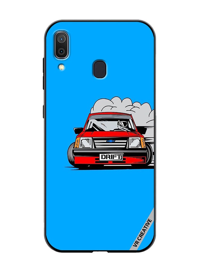 VR CREATIVE Protective Case Cover For Samsung Galaxy A30 Car Drift Design Multicolour - Image 1
