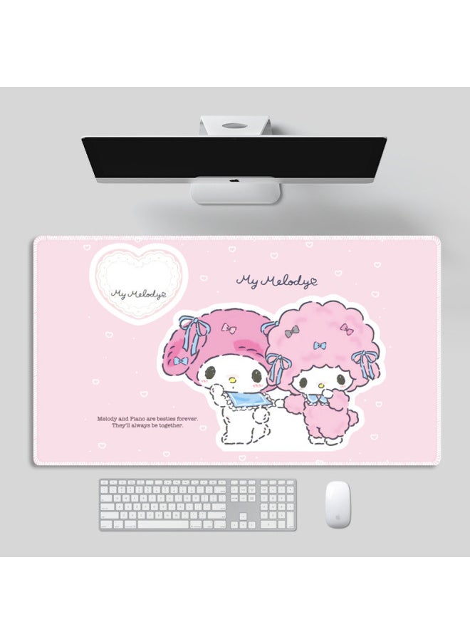 Generic - Kitty Computer Big Mouse Pad Kulomi Keyboard Laptop Table Pad Gaming Gemini Cartoon Mouse Pad-Color:tuxedosam - Image 1