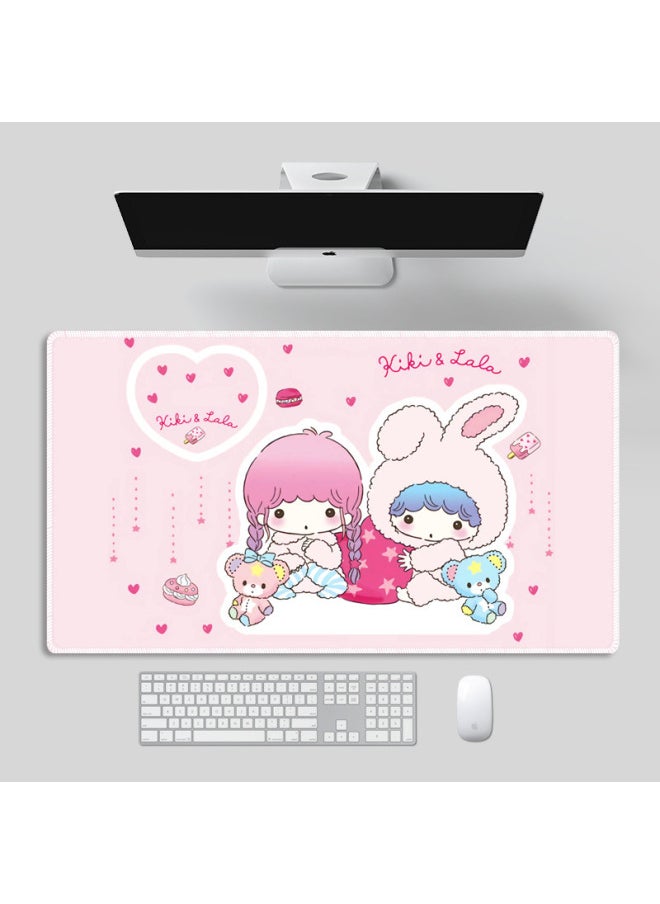 Generic - Kitty Computer Big Mouse Pad Kulomi Keyboard Laptop Table Pad Gaming Gemini Cartoon Mouse Pad-Color:tuxedosam - Image 1