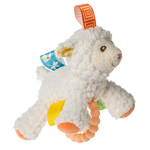 Mary Meyer Taggies Teether Baby Rattle Soft Toy, 5-Inches, Sherbet Lamb,1.0Count - Image 1