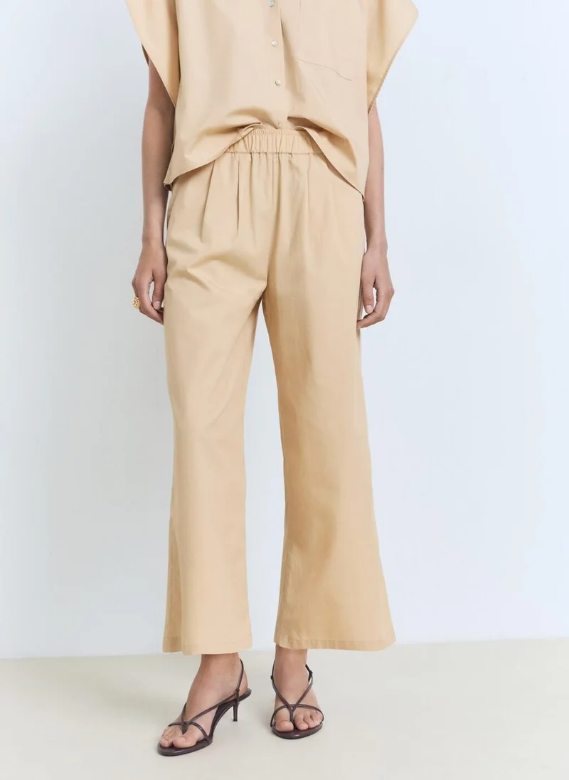 MANGO Straight-cut crop trousers