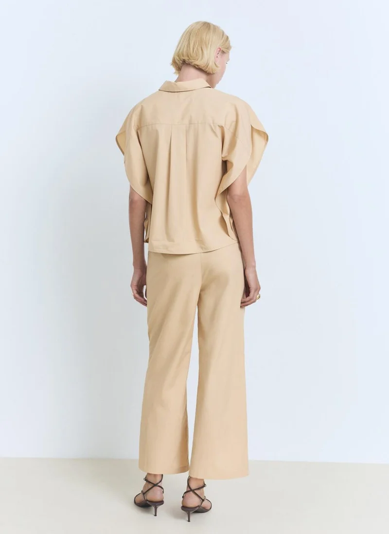 MANGO Straight-cut crop trousers