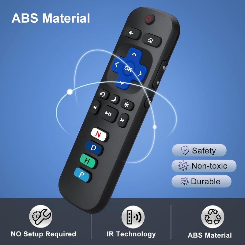 LOUTOC Replacement RC280 RC282 fit for TCL-Roku-TV-Remote-Control, Universal TV Remote for Roku Ruko Ruku Hisense, Onn, Sharp, Philips TVs - Image 5