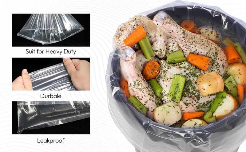 PBKay 5 Gallon Bucket Liner Bags for Marinating and Brining, Food Grade, BPA Free, Extra Heavy Duty Leak Proof (10 pack) Does NOT Include Bucket - Image 3